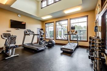 Fitness center with cardio and free weights